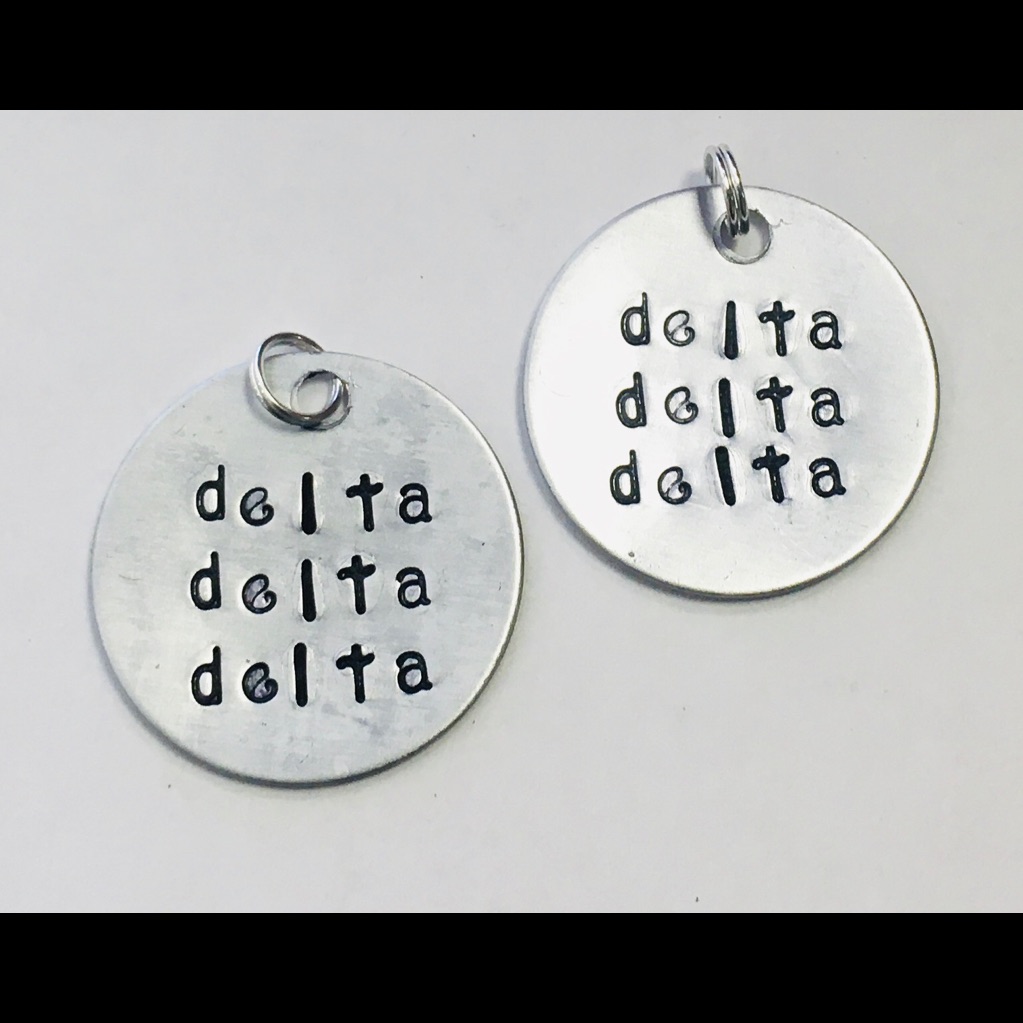 2 Delta Delta Delta Tridelta Sorority Charms